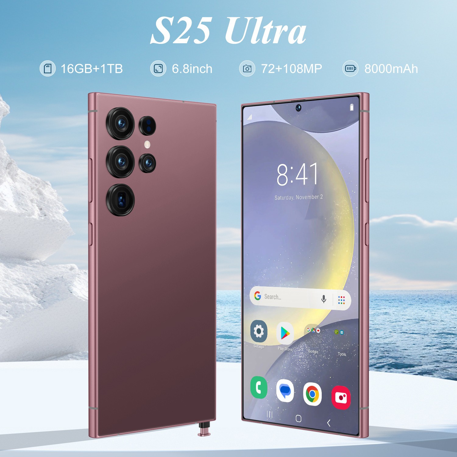 Cugo Cross-Border S25 Ultra Global Edition 4G, 4+64, High-End 6.8-inch, Octa-Core, Pure Android 12