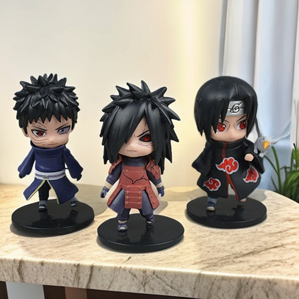 Anime Naruto Kakashi Itachi Obito Office Desk Figurine Cartoon Trendy Toy for Students