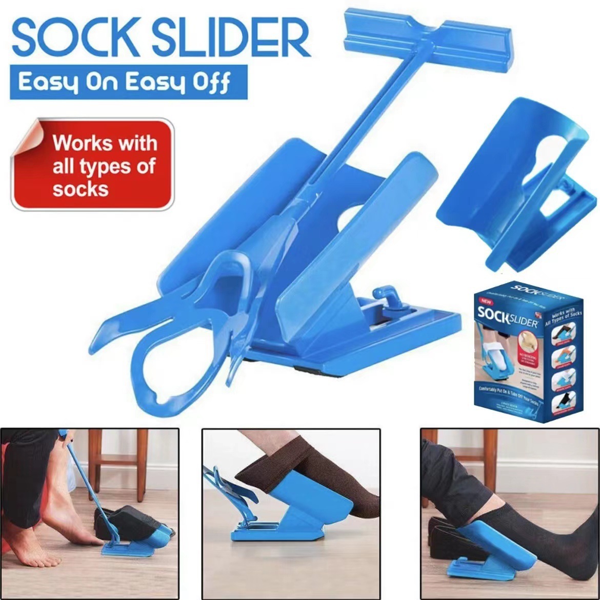 Cross-border Sock Slider – new TV product: a convenient sock‑putting‑on aid, creative accessory, available in large quantities.