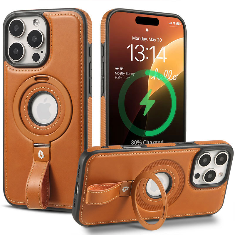 For the iPhone 17 promax mobile phone magnetic suction support hanging rope apple 16 full package 15 anti-slip 14 men's suits