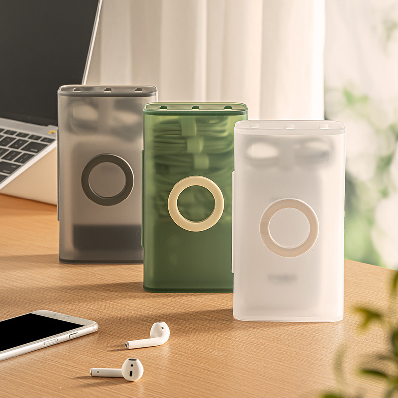 Nakawa carries a large capacity data line box with a mobile phone holder, headphone charger, and a junk box.