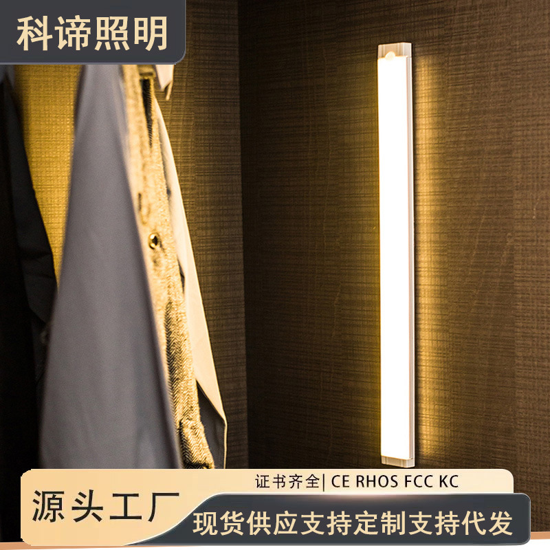 Smart body sensing lights stairway audio lighting control wardrobe cabinets night led small night lights home use no-polar lighting