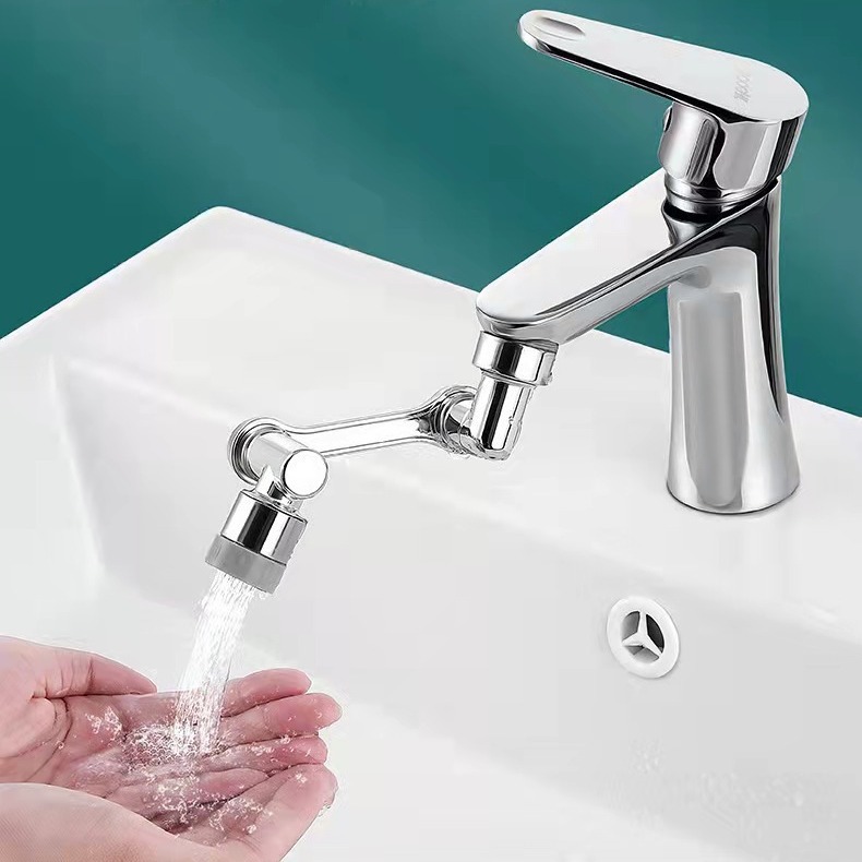 Robotic arm faucet aerator, universal rotating water outlet extender for household washbasins
