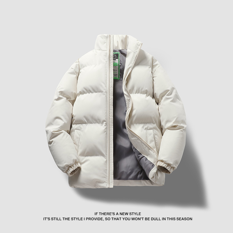 Men's trendy winter sports jackets with a thick top, standing leader cotton sweater, warm and comfortable casual cotton sweater