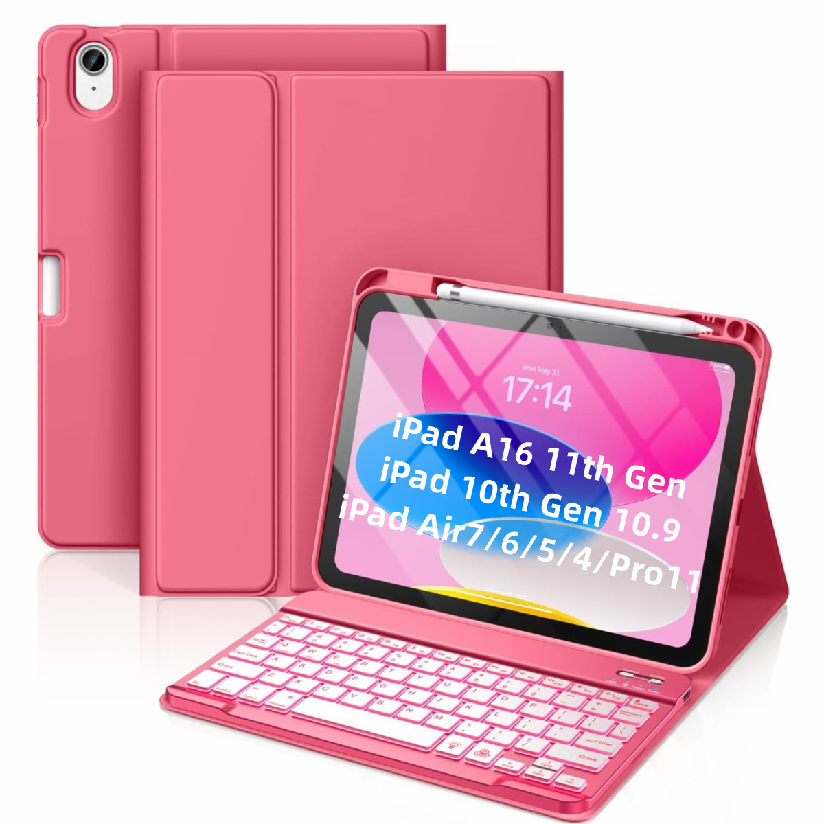 iPad 11 keyboard protector 10.9 seven-color backlight 9th-generation flat screen air magnetic suction on the slot separation is applicable