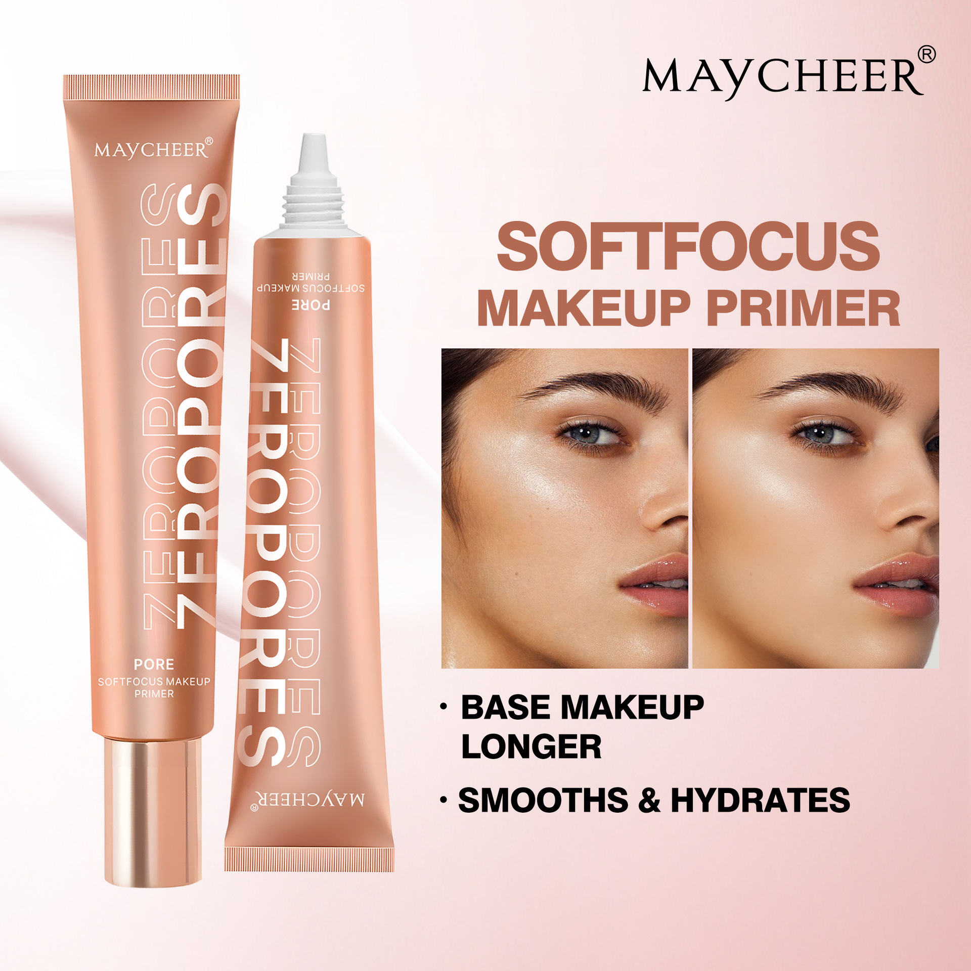 MAYCHEER Primer: Invisible Pores, Soft Focus, Skin-Nourishing, Breathable, Long-lasting, Setting, Isolating Cream—Cross-border Foreign Trade