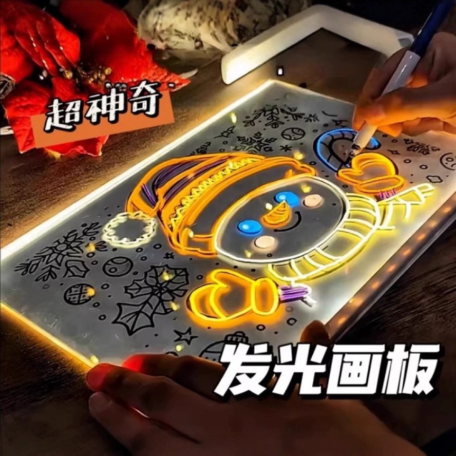 Children’s DIY Light-Up Drawing Board, Transparent Writing Tablet, Handwriting & Graffiti LED Display Board, Erasable Coloring Board – Perfect for Children’s Day Gifts