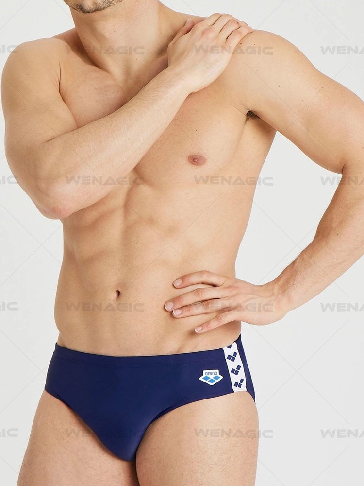 Arena men's swimming trunks, briefs, low-rise professional training swim trunks, quick-drying competitive style, anti-embarrassment, oxidation-resistant, heat-sublimation printing