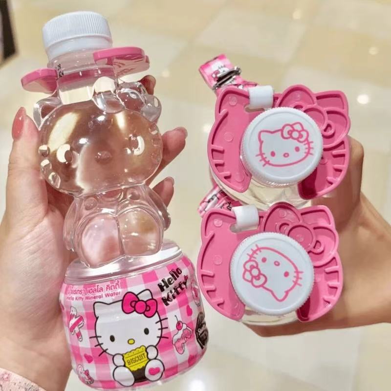 Thailand imported Sanrio Hello Kitty mineral water, purified water beverage, cute bottle, 7‑Eleven drink