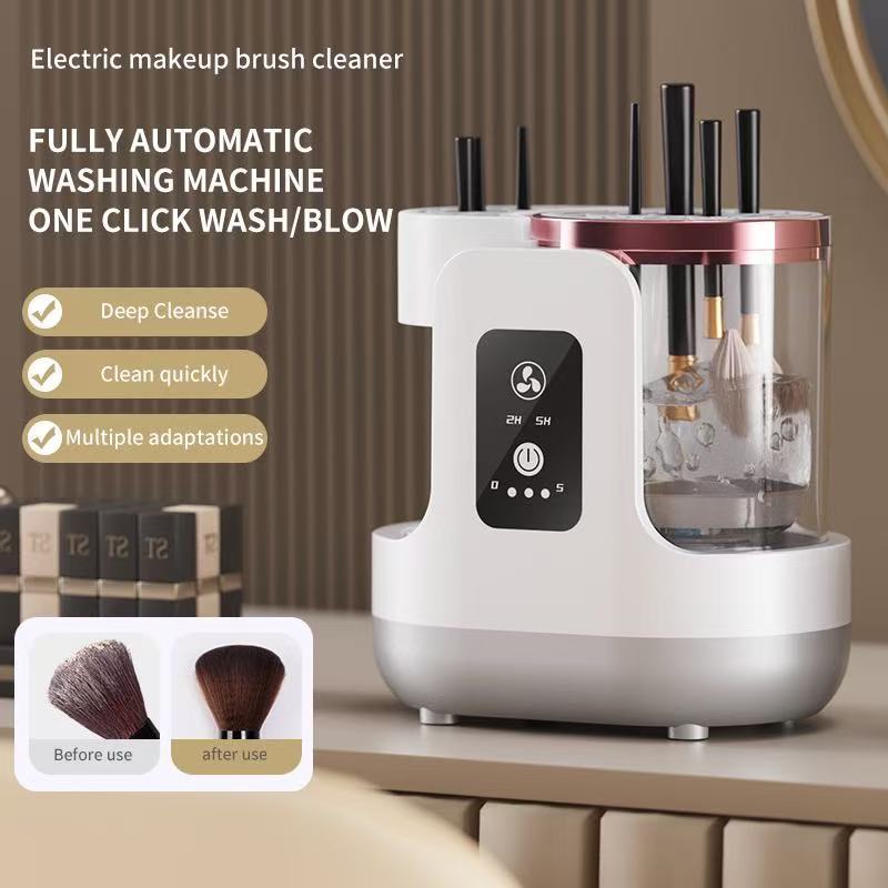 2025 Model Makeup Brush Cleaner: Hands-Free, Home-Use, Electric, Quick-Dry, Rechargeable, Automatic Brush Cleaning Tool