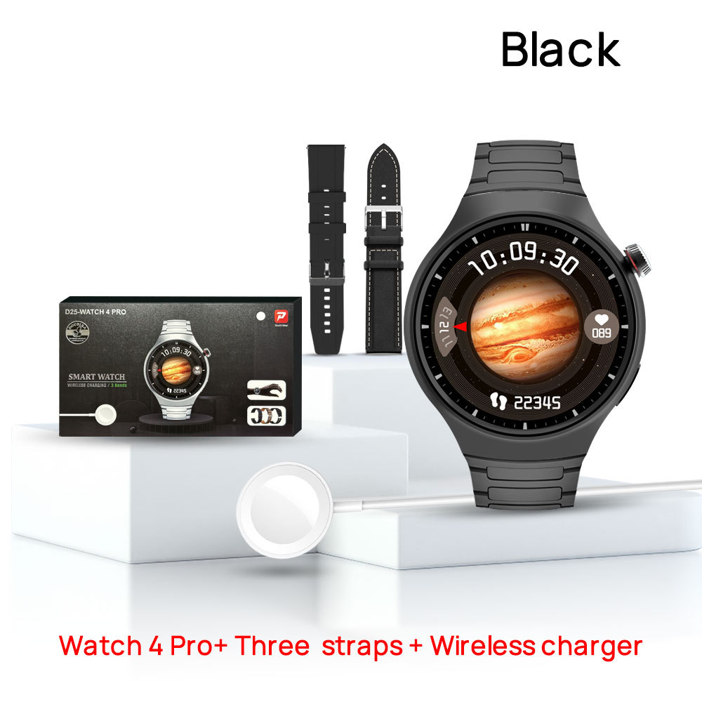 D25 Watch4 Pro Smartwatch: 1.52‑inch Display, Three Watch Straps, Real‑Time Heart Rate, Bluetooth Calling, and Multiple Sports Modes