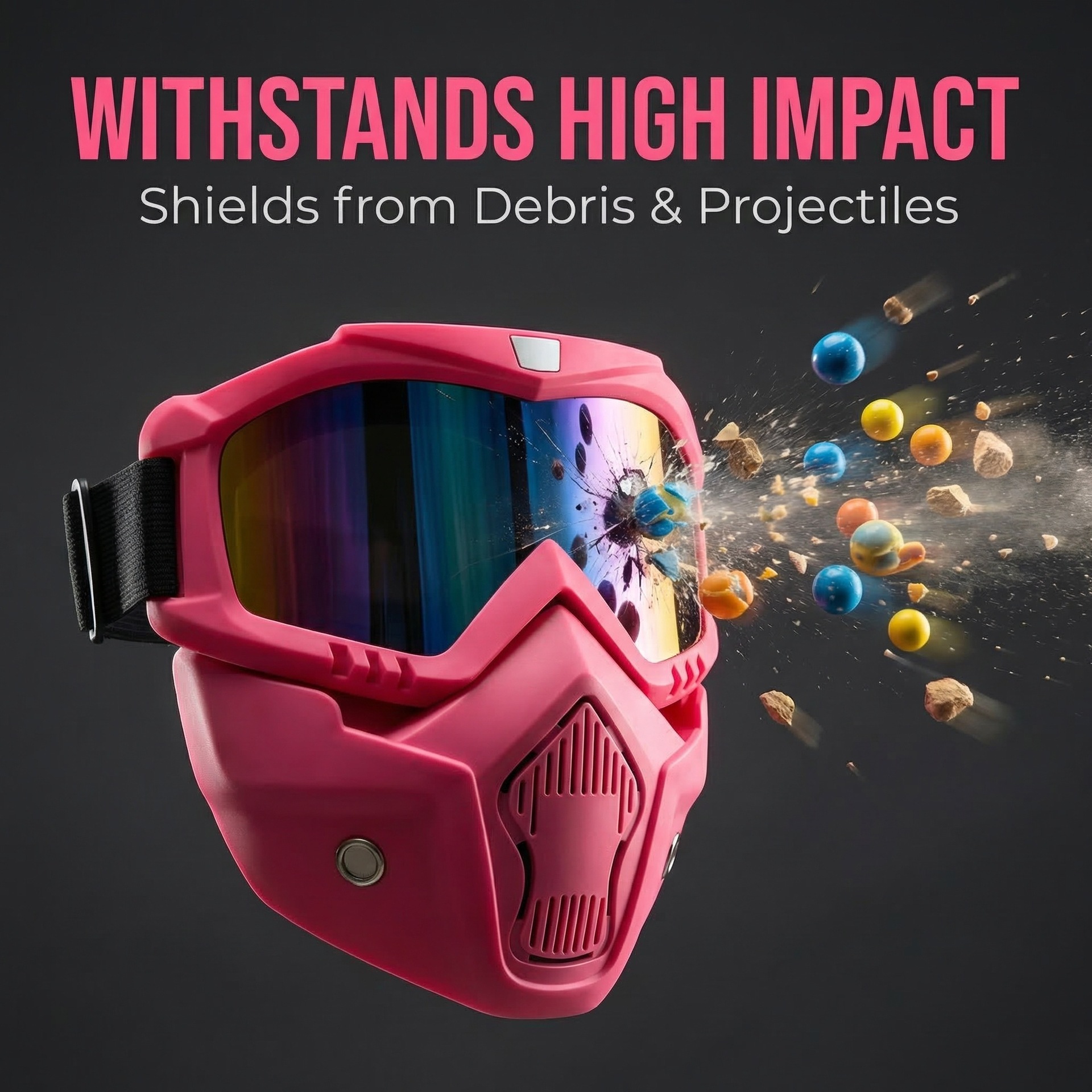 Protective eyeglass mask against strong light radiation windshield mask for cycling cross-country skiing wind, sand and spray protective mask