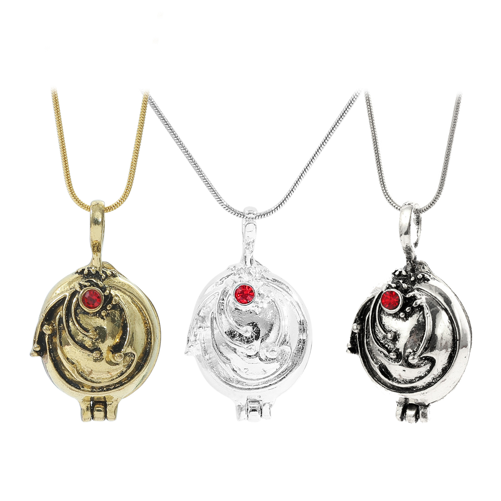 Vampire Diaries Vintage Alloy Openable Necklace, Verbena Necklace for Valentine’s Day, Fashionable Commuter Style