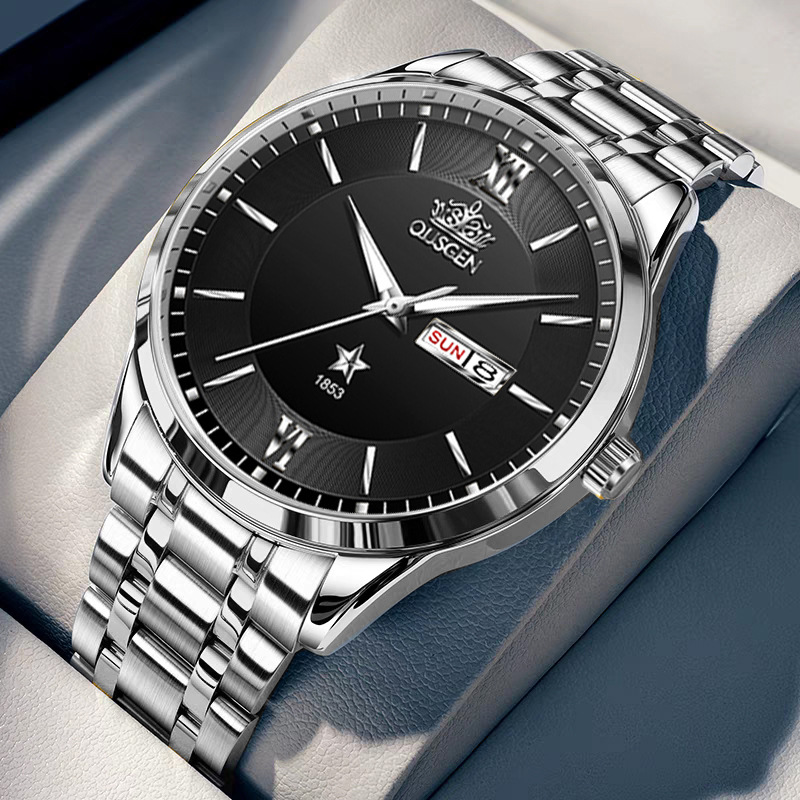 Euro Lion Crown / OUSGEN fully automatic men's and boys' student Korean fashion trendy quartz watches