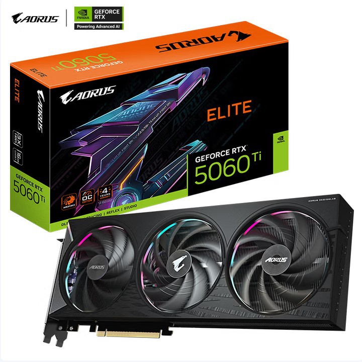 GeForce RTX 5060Ti AORUS Elite OC 16G AI graphics card that can be used for technical tricks