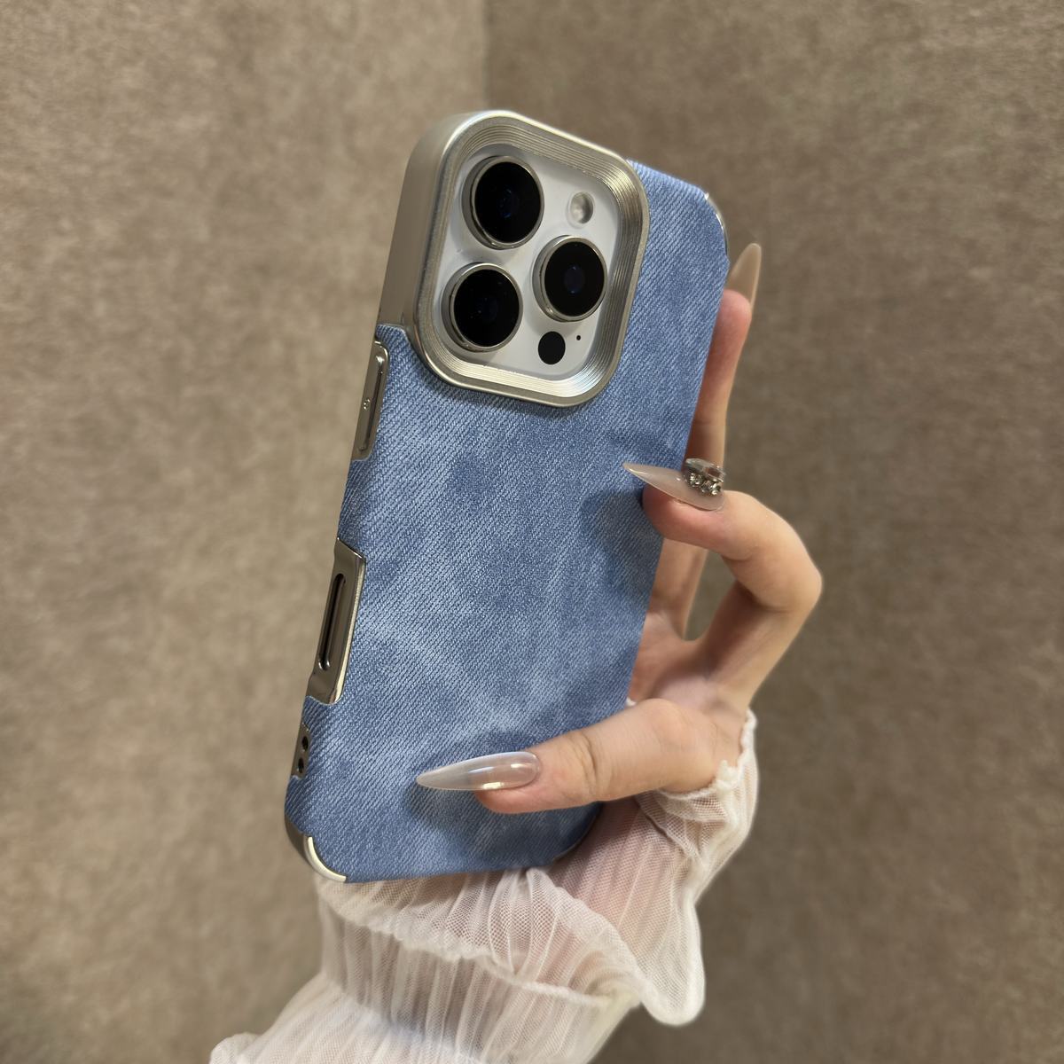 Retro style new jeans cotton apple 17promax mobile phone 16 full pack soft 15 small people personality women men 18 tone