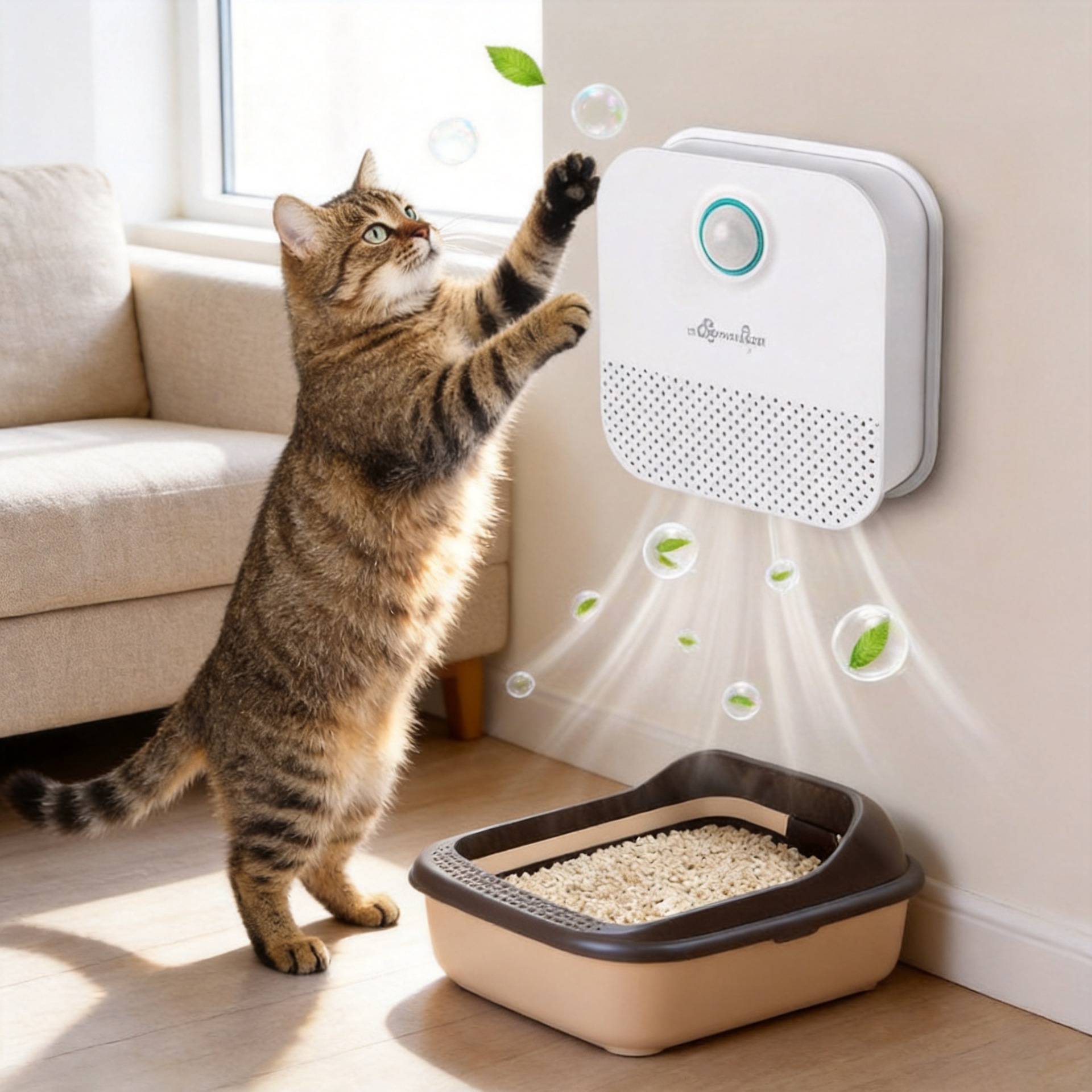 JiWu Automatic Odor-Removing Cat Litter Box Deodorizer, Fully Enclosed Anti-Odor Cat Toilet, Cross-Border Exclusive Supply