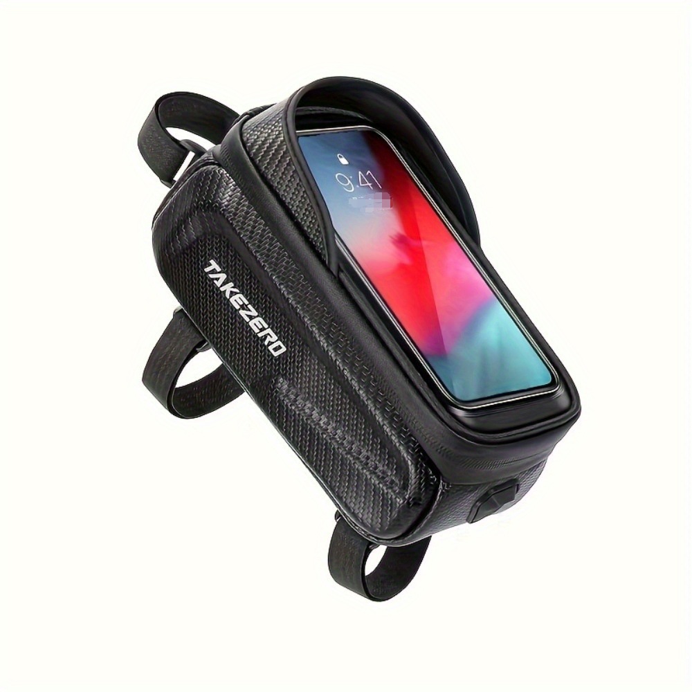NEWBOLER hard-shell 2L large-capacity bicycle bag, quick-release top tube bag, front beam handlebar bag, touchscreen phone bag