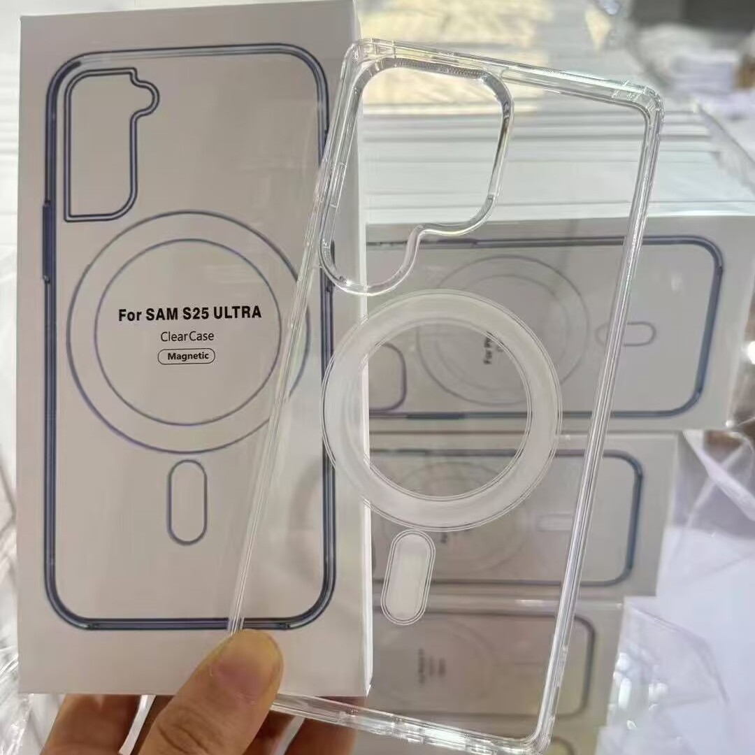 Compatible with iPhone 18 Pro, magnetic phone case for Apple; transparent acrylic full‑cover case for iPhone 17 Pro Max and iPhone 16; also suitable for iPhone 11.