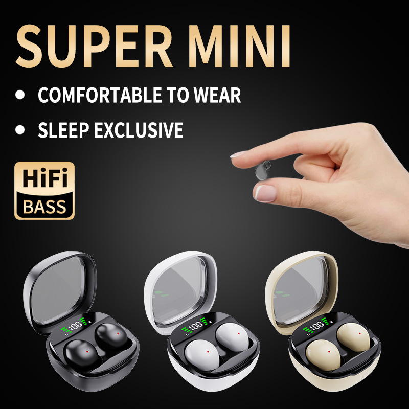 Mini wireless bluetooth headset for sleeping concealed wearing listening to music ultra long-range side sleeping comfortably
