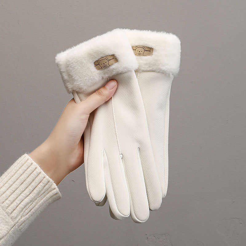 Women’s Winter Fleece‑Lined Riding Gloves: Windproof, Waterproof, Touchscreen‑Compatible, Extra‑Thick for Electric Bike Riding and Cold Protection