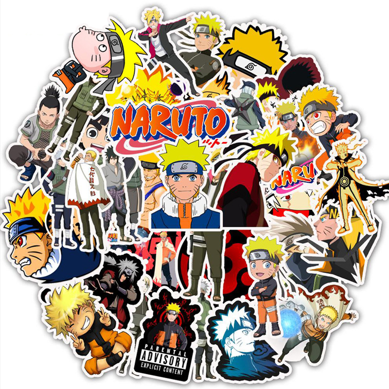 50 Japanese anime shadow ninja characters help cartoon graffiti stickers for laptops and mobile phone cases decorated with stickers wholesale