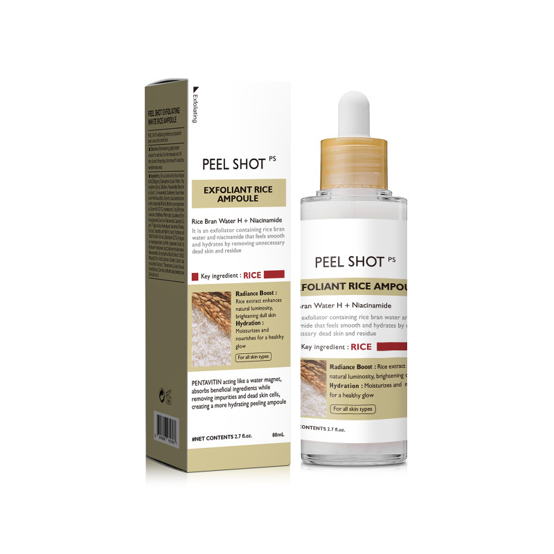 Cross-border black rice and white rice exfoliating essence—hydrating, moisturizing, exfoliating, and nourishing the skin; beauty and personal care, body care.