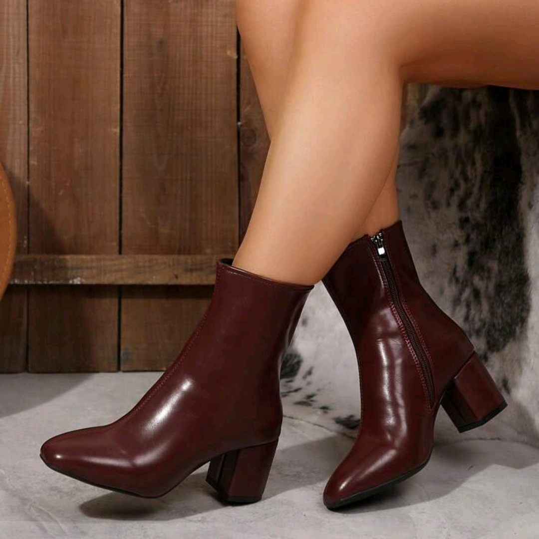 High-heeled boots and boots