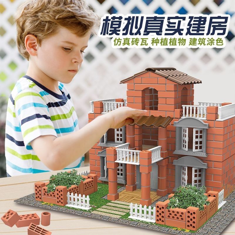 Little Bricklayer Children’s Realistic Building Mini House—Made with Real Bricks and Tiles, Sturdy Material, Educational Hands-On Toy