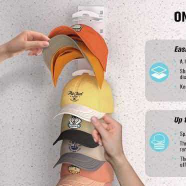 Cross-border wholesale baseball cap hat organizer, hat cabinet wardrobe display rack, wall-mounted storage hat rack
