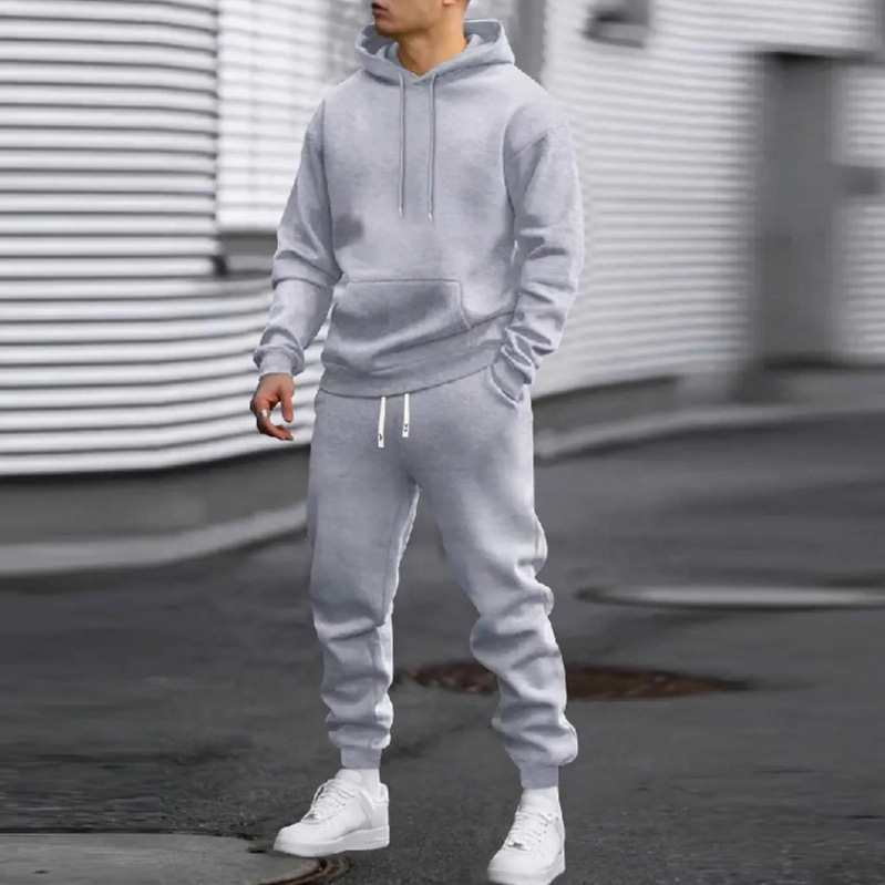 Cross-border men’s American-style trendy casual sports long pants set; men’s street-style athletic jogger pants paired with “Coconut” signature pants.