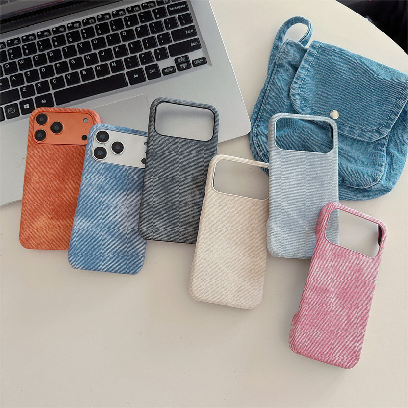 Water‑dyed denim pattern phone case, suitable for Apple iPhone 14/13, as well as iPhone 11, 18/17/16/15 Pro Max, and 12.