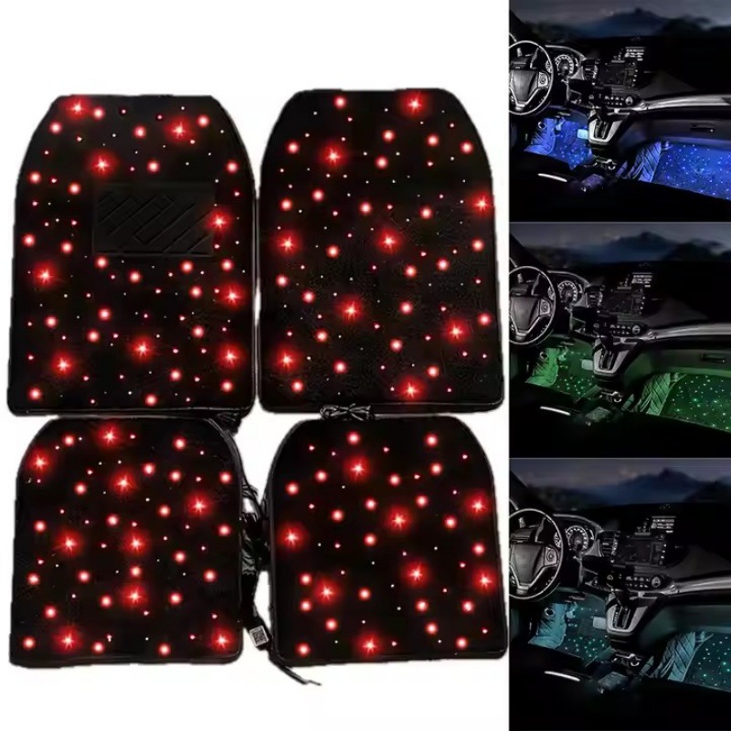 New Universal RGB Starry Sky Ambient Interior Light for Cars, LED Full‑Sky Glowing Floor Mat Light, Car Foot Mat Light