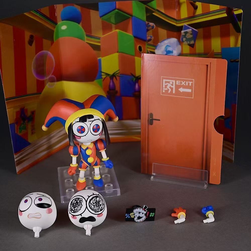 Magical Number Circus 2583# Pamny Q‑Version Clay Figure Clown Action Figure Boxed Figurine