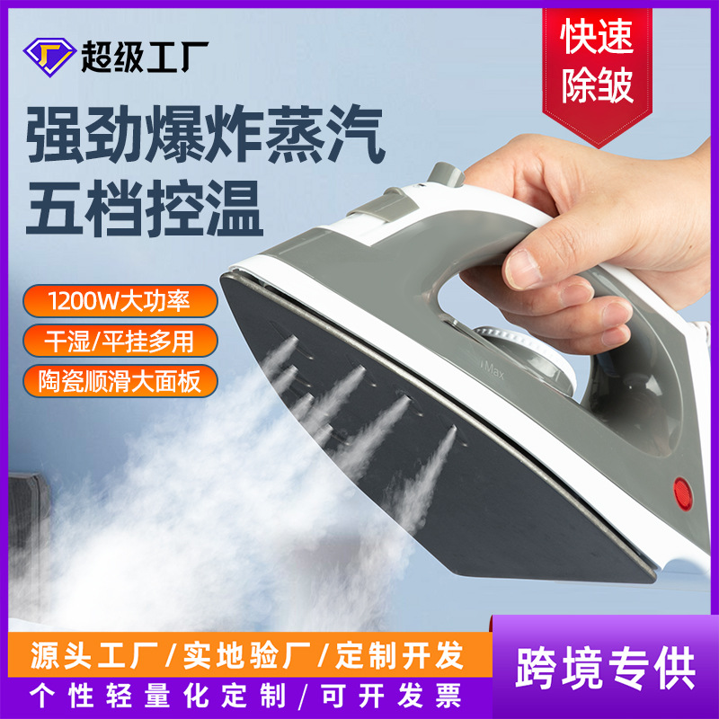 Cross-Border Patchwork Steam Iron: High-Power, High-Temperature Sterilizing, Wet/Dry Dual-Use Handheld Explosive Steam Electric Iron