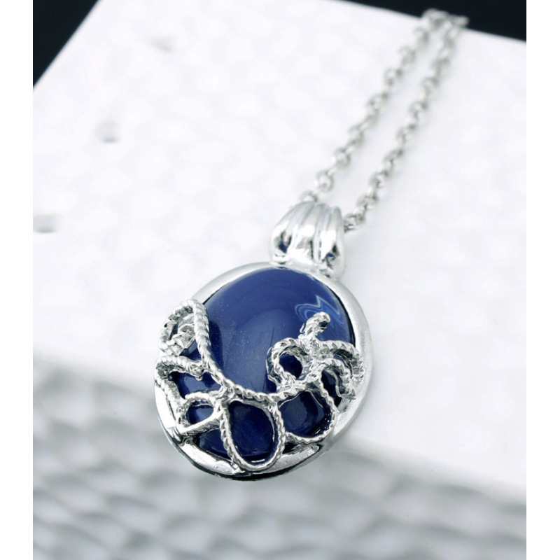European and American film & TV Vampire Diaries blue necklace—fashionable necklace, Katherine sun‑proof sweater chain