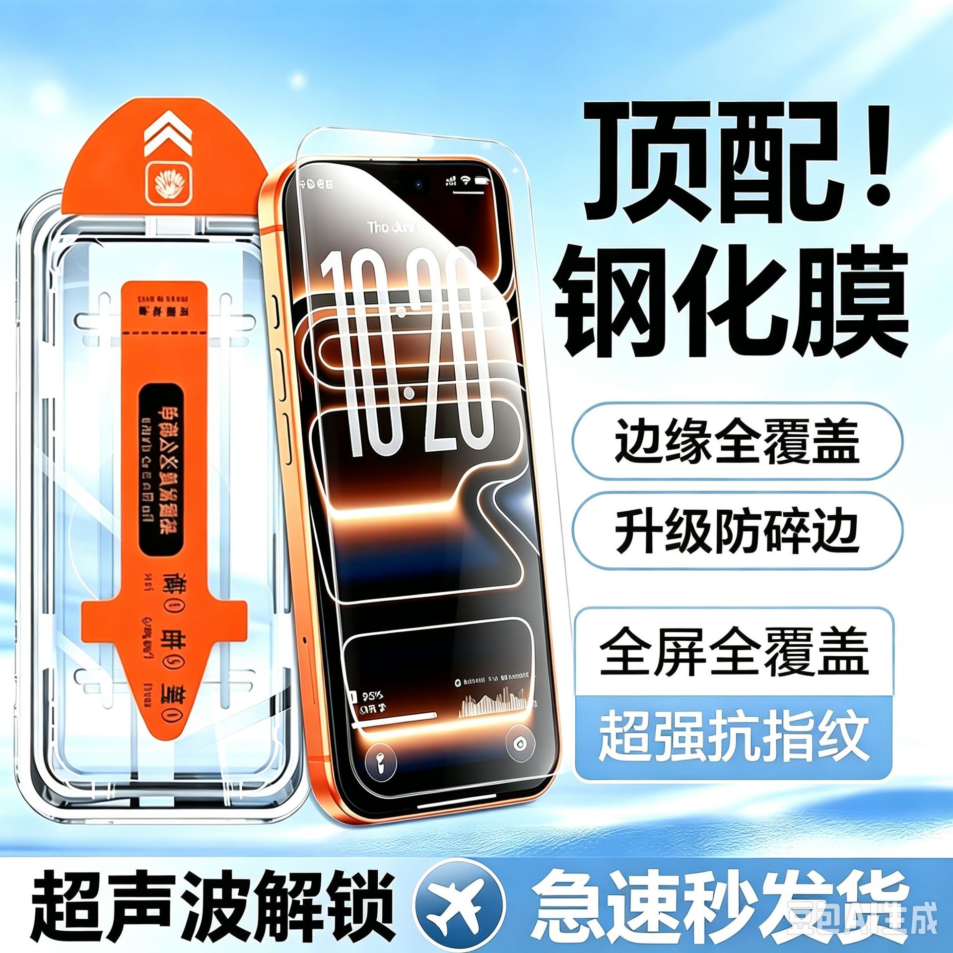 Suitable for vivo X500 Pro Max—dust‑free chamber tempered glass film, ultrasonic unlock feature, fingerprint‑resistant phone protection film for S60.