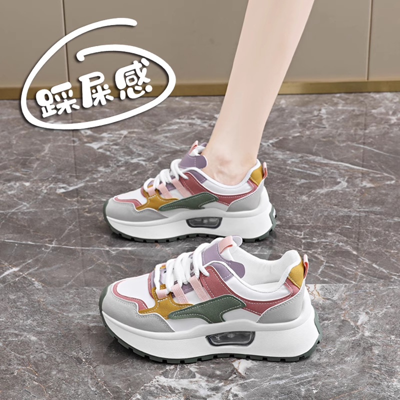 Yang Mi–style 2025 new autumn bestseller chunky‑sole dad shoes, women’s lightweight casual sneakers, size 34 running shoes