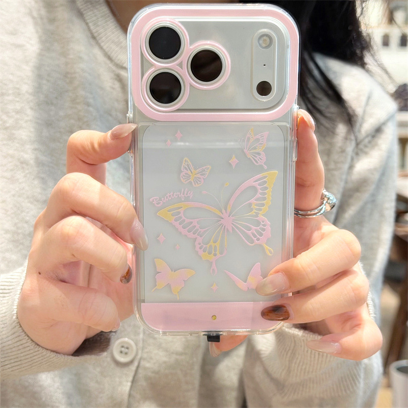It comes in a flashy pink butterfly iPhone14/13 for 11 Apple 18/17/16/15 PROMAX phone case