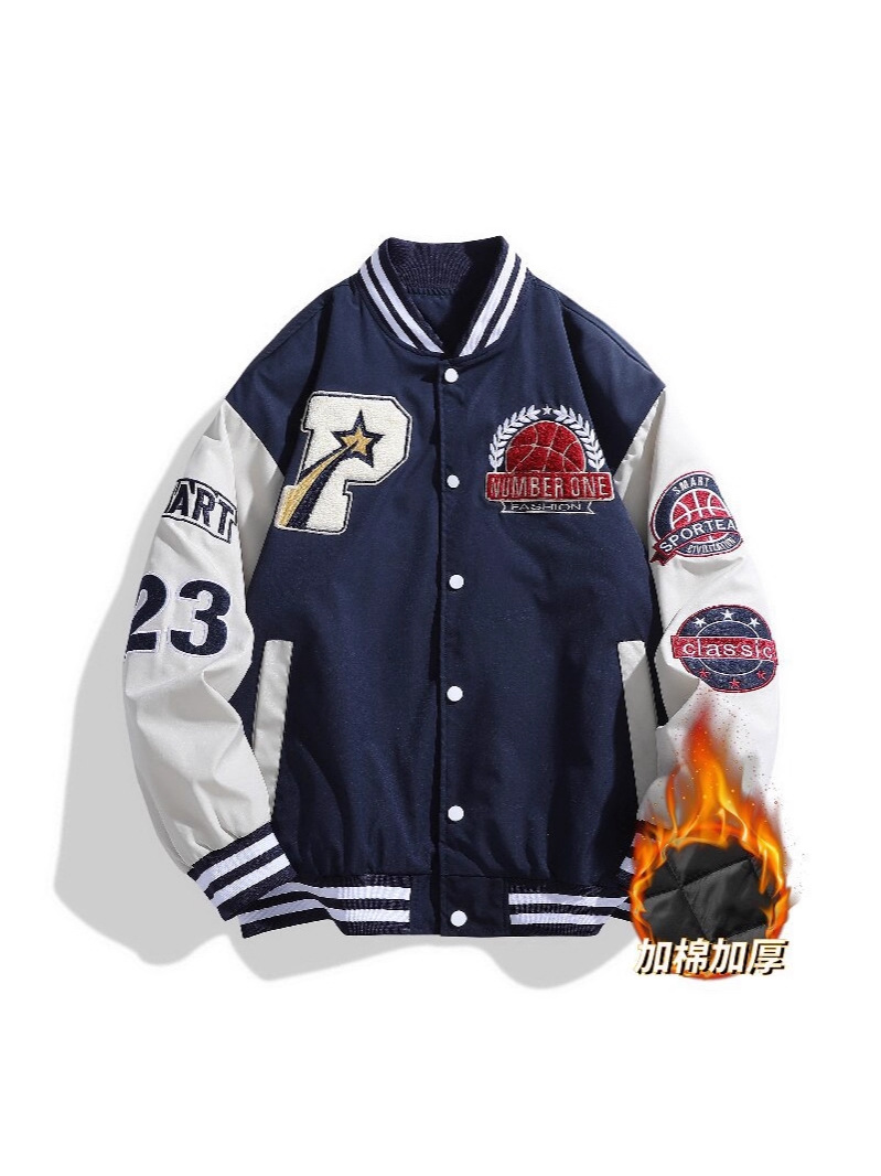 Cross-Border American-Style Trendy Cross-Border Baseball Jacket, Functional Windbreaker, Men’s Spring/Autumn Embroidered Jacket, Trendy Couple’s Outfit