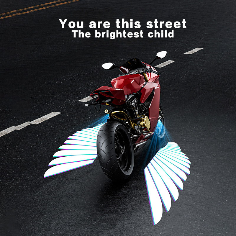Electric Vehicle Underbody Projection Light, Motorcycle Angel Wing Welcome Light, Cruiser Bike Modification Ambient Light
