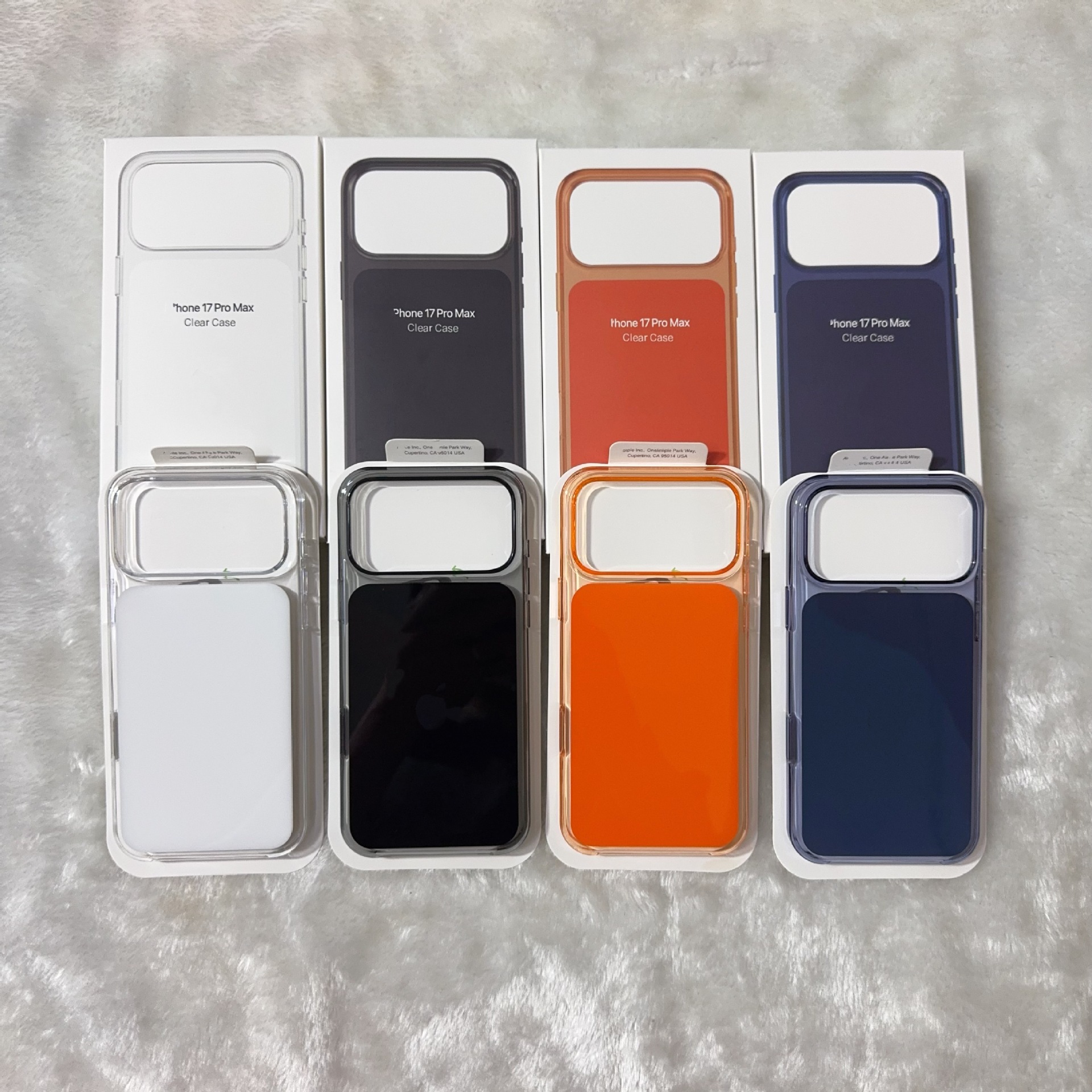 Official transparent magnetic phone case for iPhone 18 Pro Max; features AI‑activated buttons; Apple 17—yellow‑resistant, three‑year warranty.