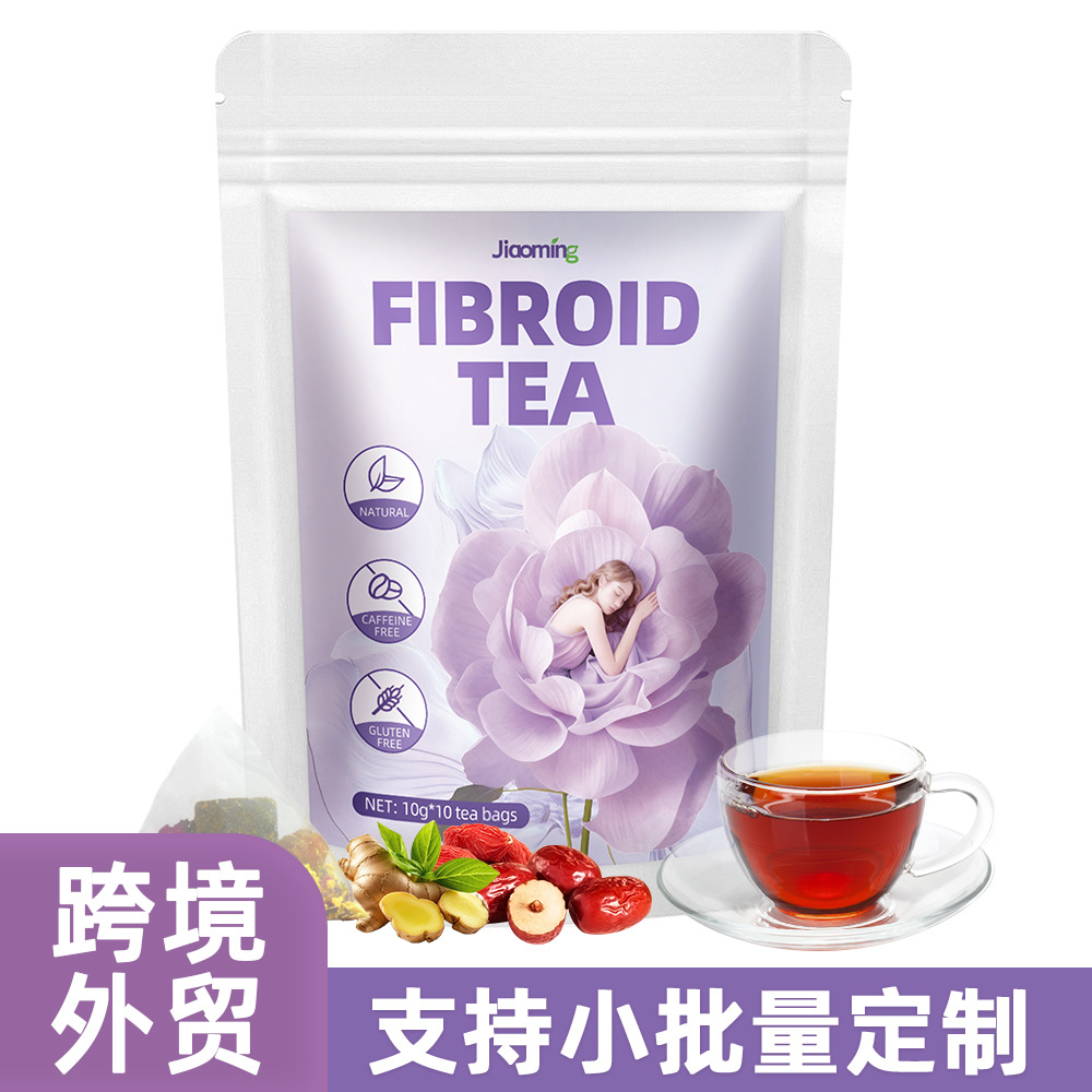 Cross-border women’s tea bags: Fibroid Tea with red dates, goji berries, and longan—ideal for uterine and menstrual health.